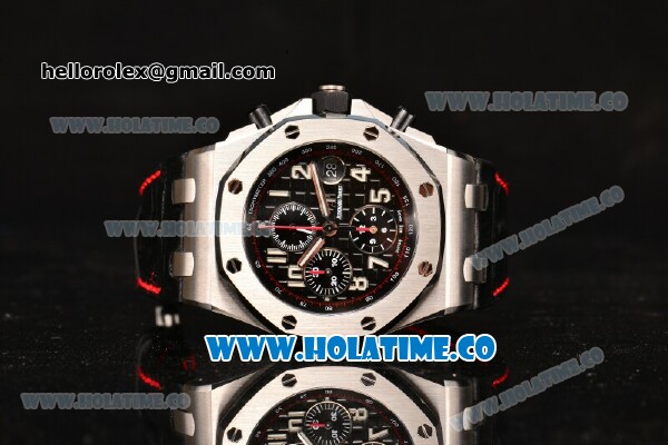 Audemars Piguet Royal Oak Offshore 2014 New JF Chrono Swiss Valjoux 7750 Automatic Steel Case with White Arabic Numeral Markers and Black Dial - Click Image to Close